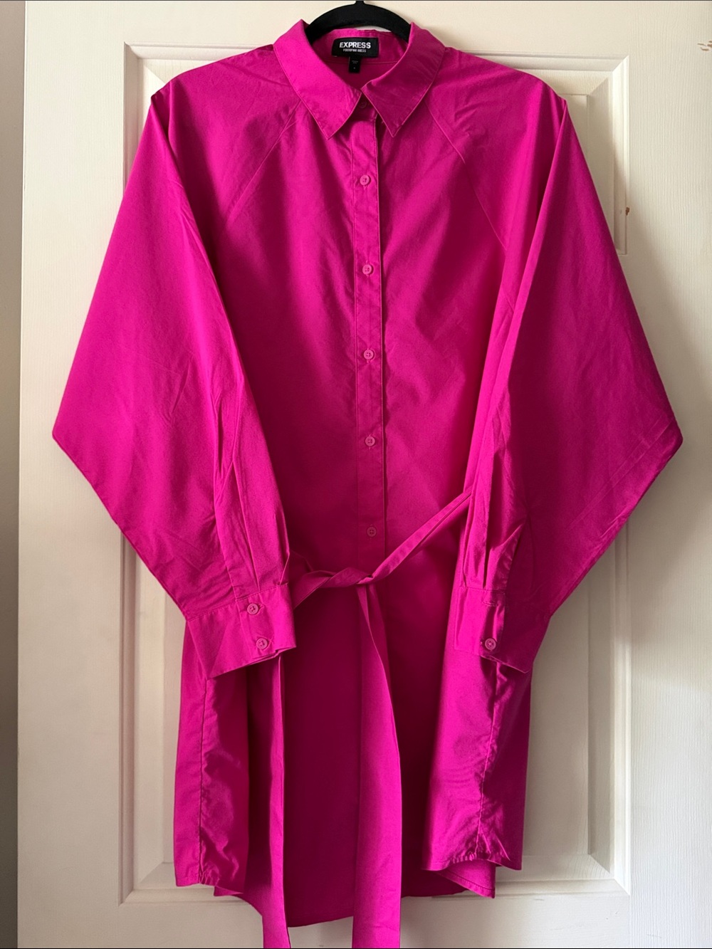 Express Women’s Hot Pink Porofino Shirt Dress